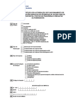 Formulário de petição de autorização de funcionamento