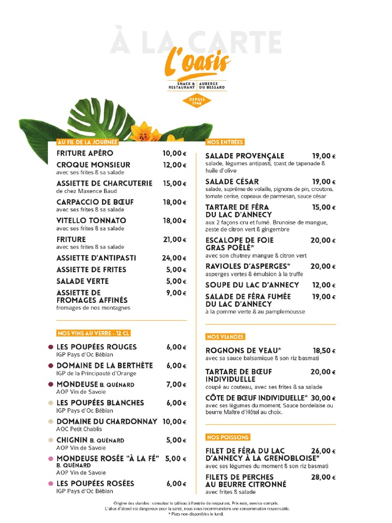 L OASIS Menu | PDF