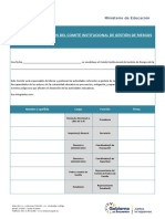 Acta de Conformación Del Comité Institucional de Gestión de Riesgos