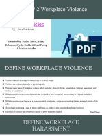 Case Study 2 Workplace Violence