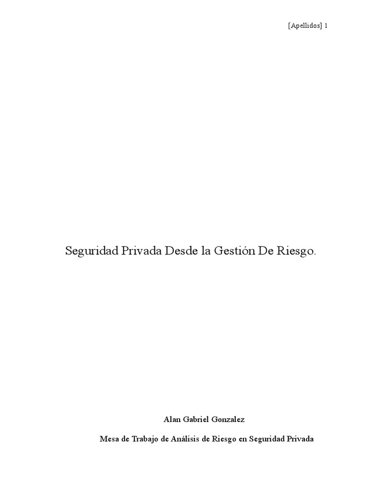 Gestión de Riesgos en Seguridad Privada | PDF | Riesgo | Valores