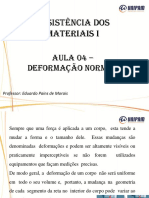 DEFORMAÇÃO NORMAL EM ESTRUTURAS SOB CARGA AXIAL