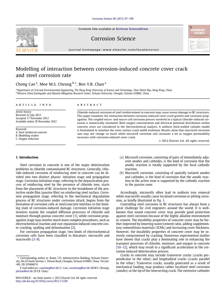 Corrosion Impact on Concrete and Steel | PDF | Corrosion | Rust