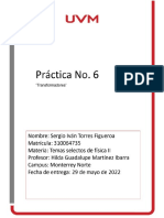 Práctica No.6 Transformadores SITF