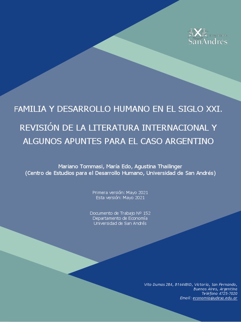 Familia y Desarrollo Humano XXI PDF