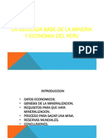 La Geologia Base de La Mineria Y Economia Del Peru