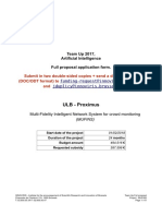 ULB - Proximus: Team Up 2017, Artificial Intelligence Full Proposal Application Form