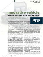 Innovative Vehicle: Breaks Rules in Size: Power Ratio