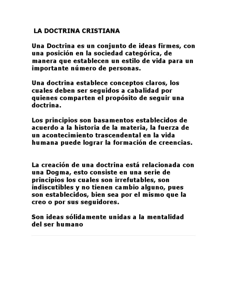 Importancia de la Doctrina Cristiana | PDF | Jesús | Salvación