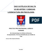 El Rol Del Psicólogo en El Trabajo Con Personas Damnificadas Por El Delito de Trata