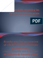 Clase 2 El Personal de Servicio y Las Formas de Comunicación