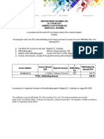 Westcon Group Colombia Ltda Tax Withholding Certificate for Tripwire, Inc