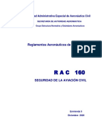 RAC 160 Seguridad Aviación