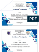 LAC CERT OF Participation