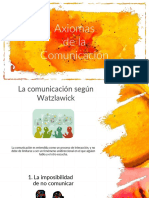 Los 5 axiomas de la comunicación según Watzlawick