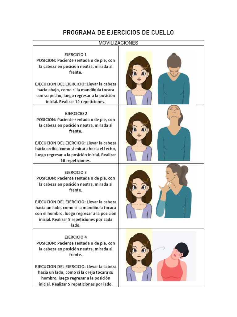 Ejercicios para el Cuello y Postura PDF