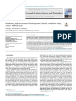 Monitoring and Assessment of Underground Climatic Conditions Using