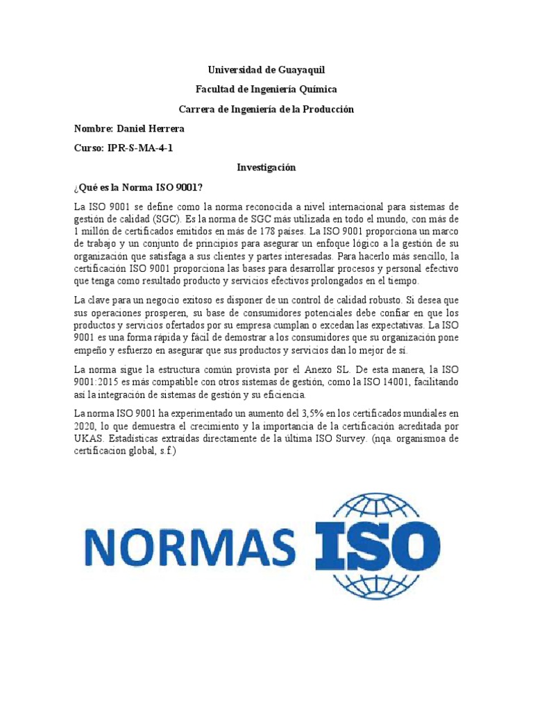 Introducción a la Norma ISO 9001 | PDF | Calidad (comercial) | Gestión ...