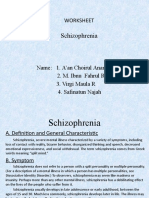 Schizophrenia: Worksheet