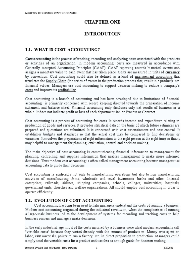 Understanding Cost Accounting Basics | PDF | Inventory | Cost Of Goods Sold