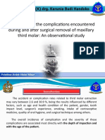 Assessment of The Complications Encountered During and After Surgical Removal of Maxillary Third Molar An Observational Study