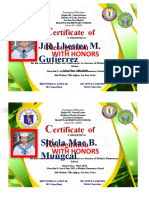 Malinta Elementary School Certificates