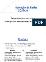 Encaminhamento estático vs dinâmico