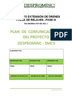 Plan Comunicaciones Proyecto Drenes