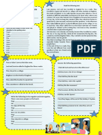 Past Simple Regular Verbs Reading Comprehension