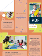 Flyer Folleto Tríptico Actividades para Niños Creativo Verde y Naranja