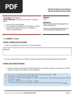 SSP 007: Student Success Program Module #3 Student Activity Sheet