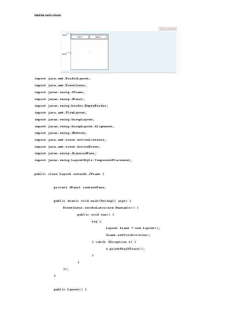 Layout of Buttons Using Java Swing GroupLayout PDF Java Platform
