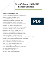 Dra Elementary - Middle Calendar 2022-23 Update