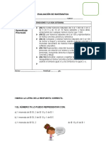 Evaluación de Matematica Unidad 2