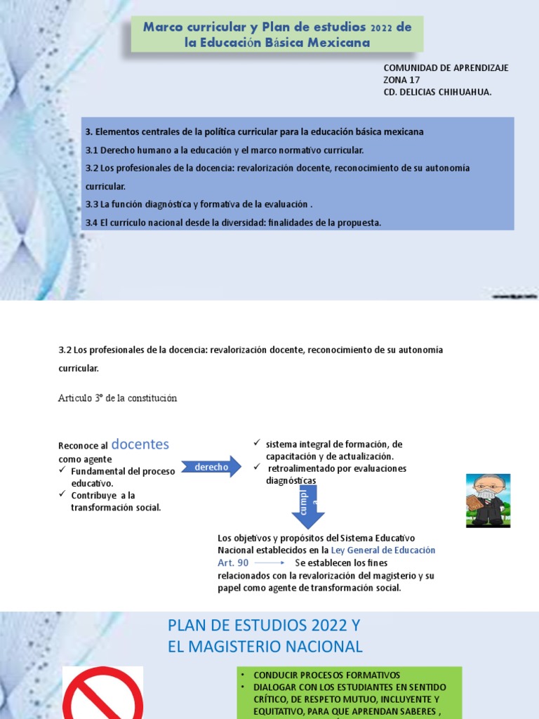 Marco Curricular y Plan 2022 en Educación Básica | PDF | Plan de ...
