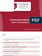 AI For Business Applications Unit 1: Introduction To AI: Faculty Name: Dr. Shivangi Agarwal
