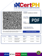 Covid-19 Vaccination Certificate: Ramsey Sambrano Ferrer