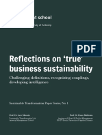 Reflections On True' Business Sustainability: Challenging Definitions, Recognizing Couplings, Developing Intelligence