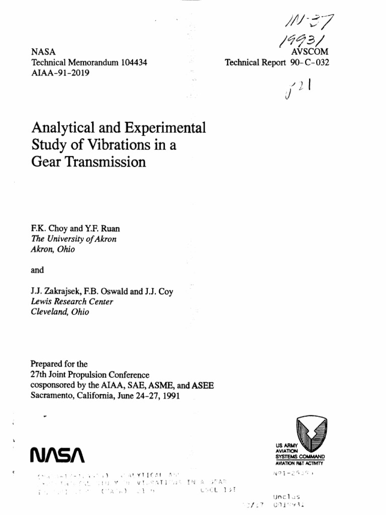 Gear Transmission Vibration Analysis | PDF | Motion (Physics) | Mechanics