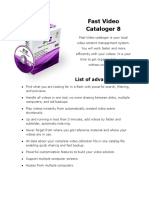 Fast Video Cataloger 8: List of Advantages