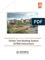 Online Test Booking System (OTBS) Instructions