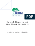 English Department Handbook 2010-2011: A Guide For Teachers of English