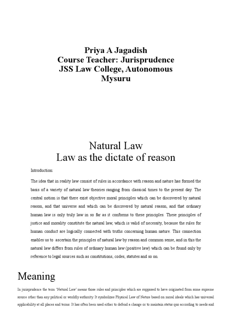 The Evolution of Natural Law Theory from Ancient Greece to the Medieval