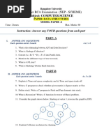 I Semester BCA Examination (NEP - SCHEME) : Subject: Computer Science