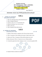 I Semester BCA Examination (NEP - SCHEME) : Subject: Computer Science