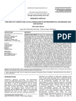 Research Article The Role of Campus and Local Journalism in Environmental Awareness and Initiatives The Role of Campus and Local Journalism in Environmental Awareness and