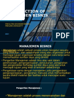 Introduction To Manajemen Bisnis