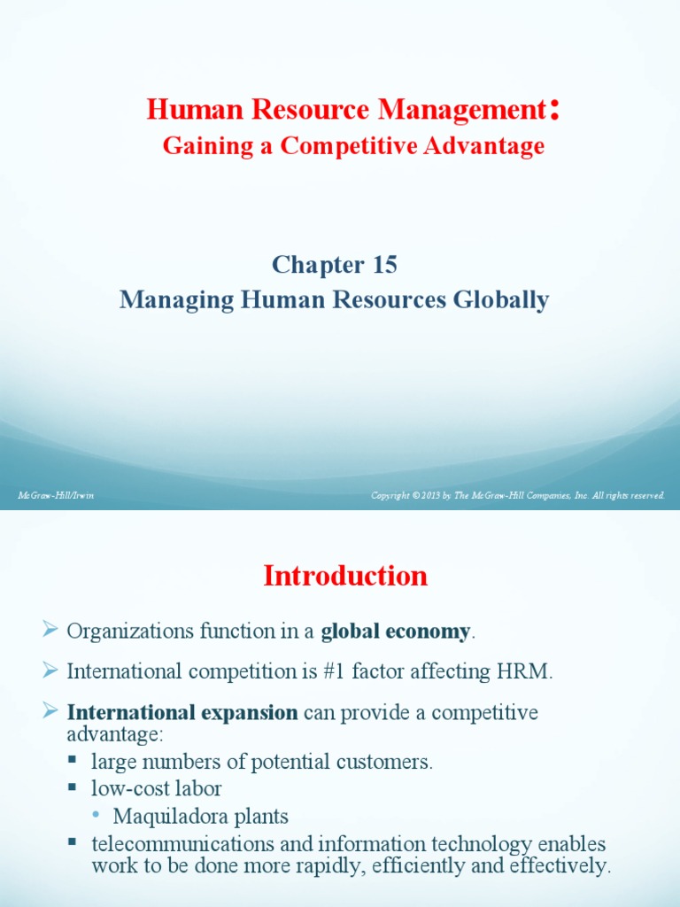 Human Resource Management: Gaining A Competitive Advantage | PDF ...