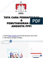 Tata Cara Pendaftaran Dan Pemutakhiran Data Anggota Pppi