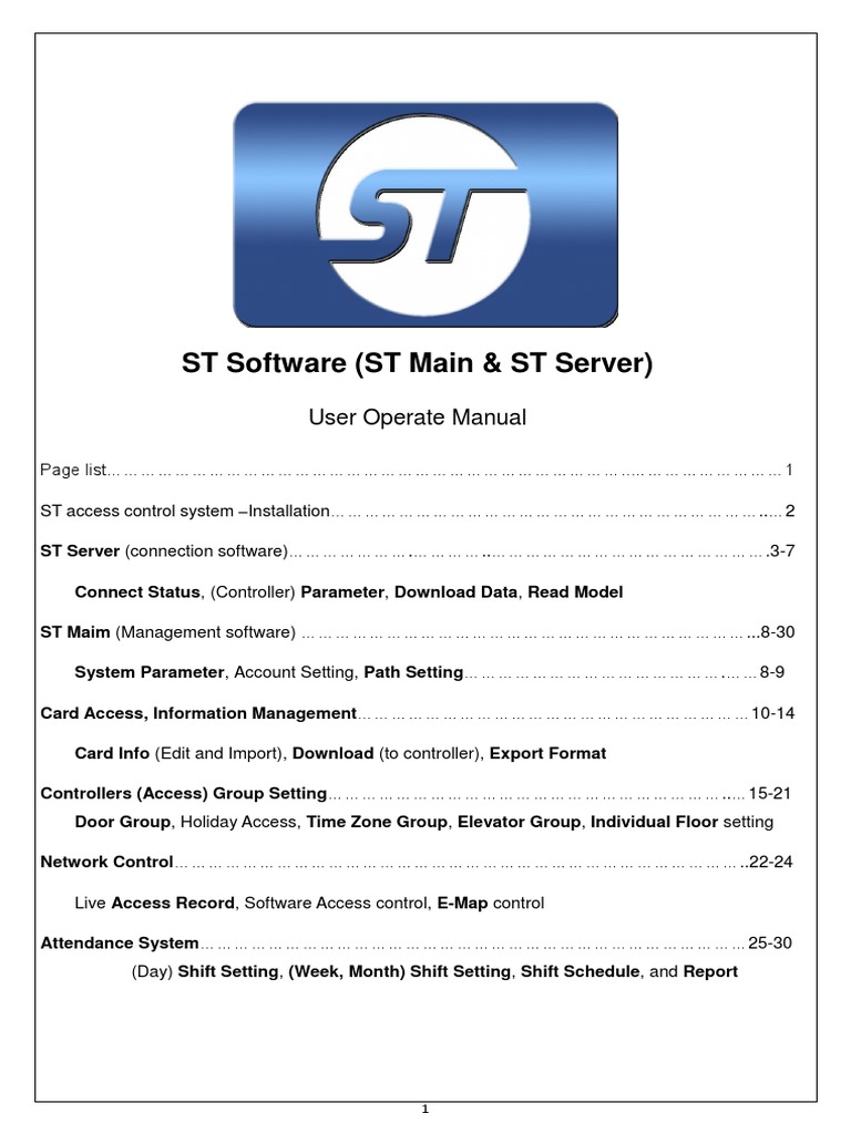 ST-Software Operate Manual | PDF | Access Control | Password